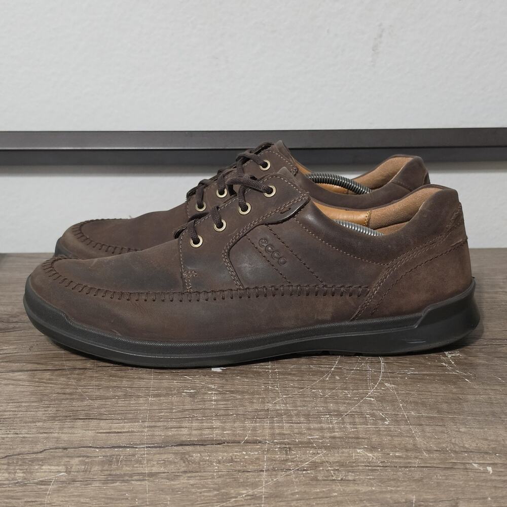 Ecco Howell Moc Tie Men's Casual Comfort Oxford Shoes Size 47 (13-13.5) Brown